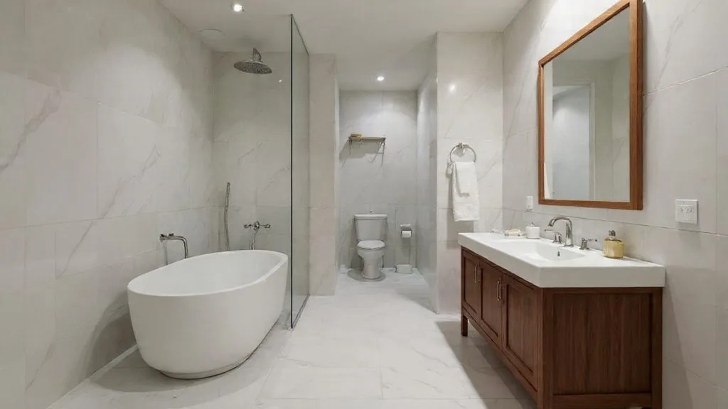 Custom Tiled Shower-Tub Surround Reconstruction