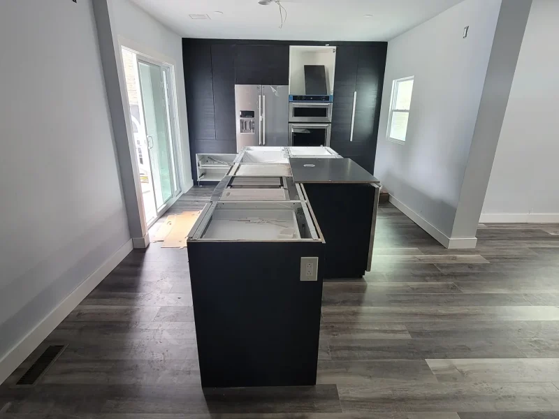 Kitchen Island with Integrated Sink