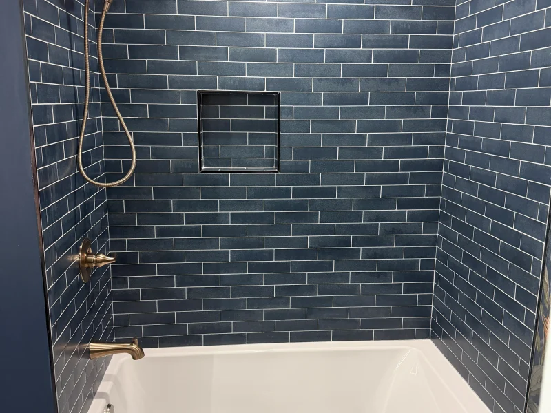 Floor-to-Ceiling Porcelain Tile Work