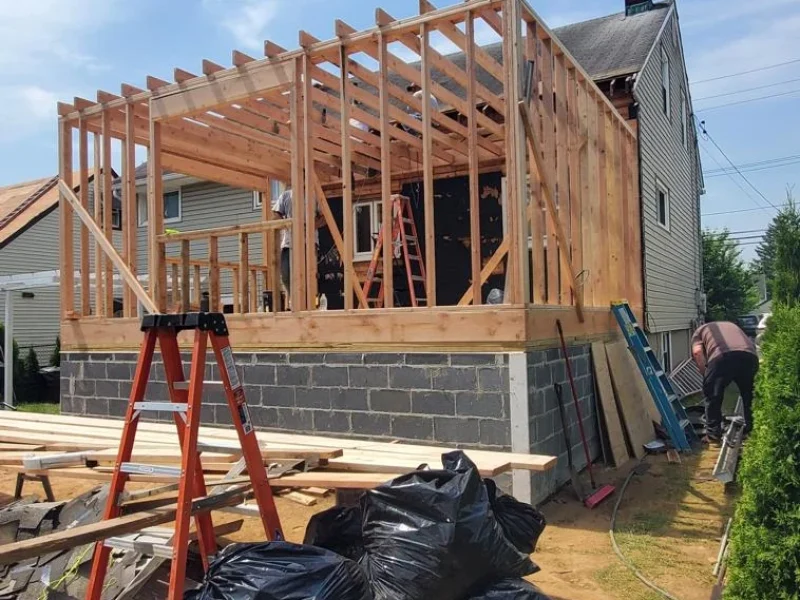 Exterior Addition Framing in Progress