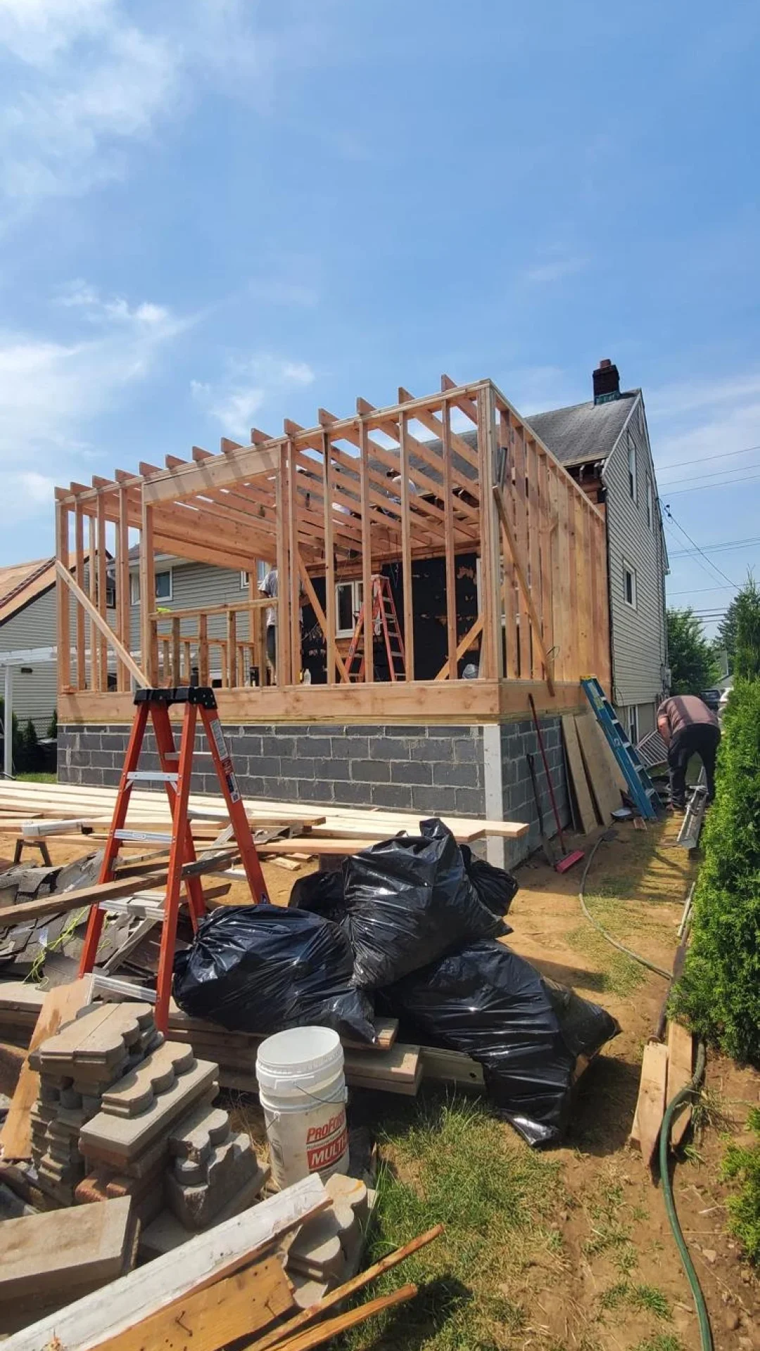 Exterior Addition Framing in Progress